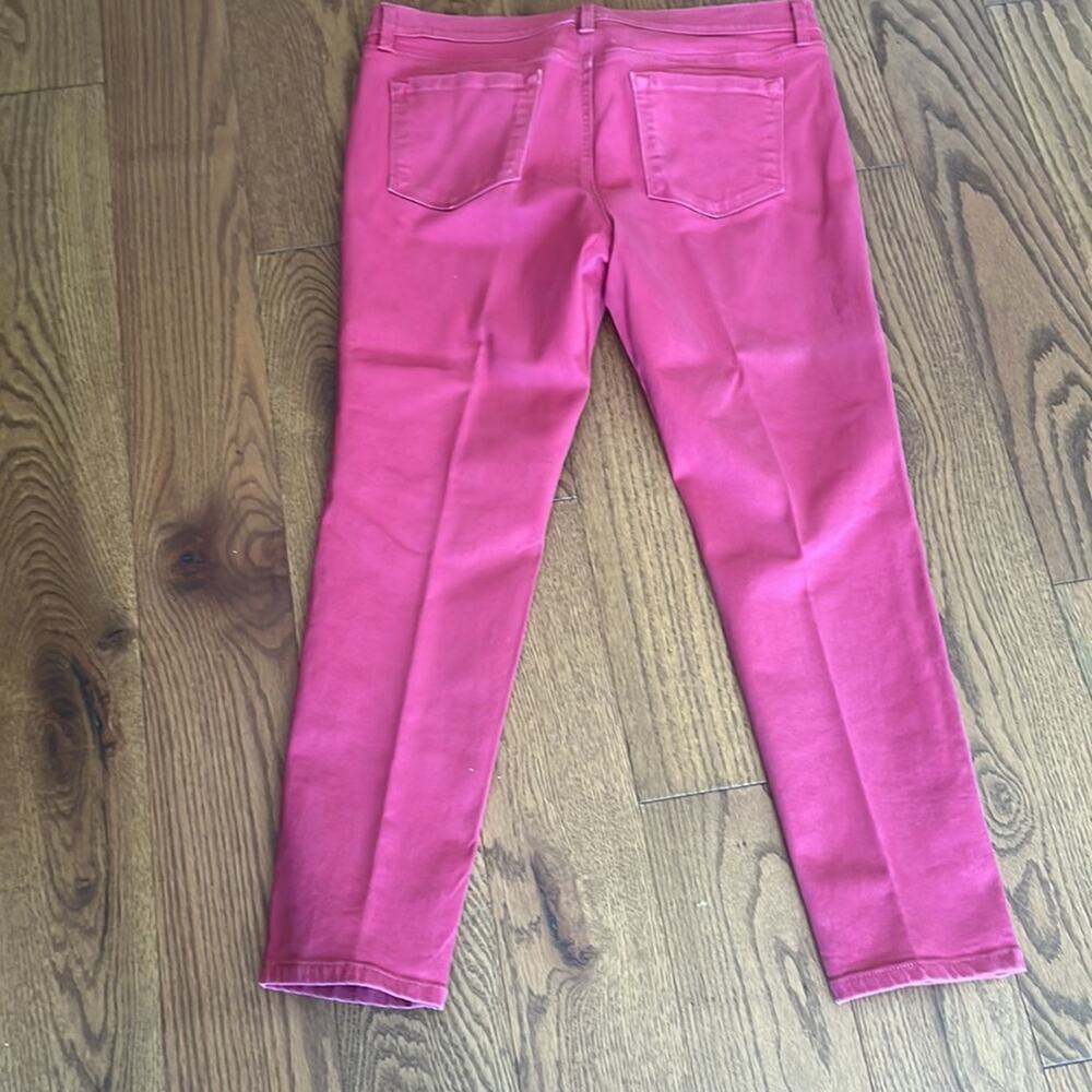 Loft Bright Pink Jeans, comfortable size 14 petite - Picture 4 of 4